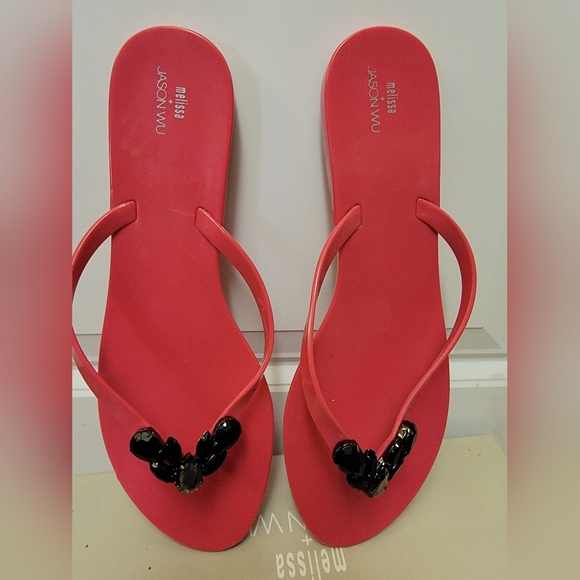 Melissa X Jason Wu Collab Pink Jelly  Sandals  Beads New - Picture 1 of 4